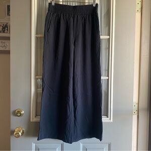 Madewell Black Drapeweave Carley Wide-Leg Pants